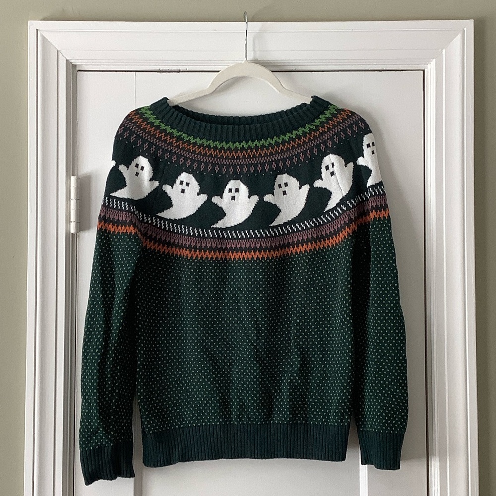 ModCloth Halloween Ghost Fairisle sweater